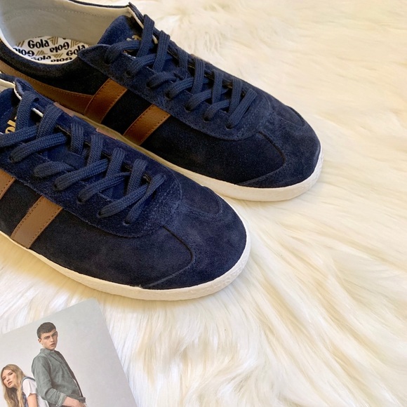 Gola Specialist Suede Retro Navy /Tobacco Sneaker - Picture 4 of 6